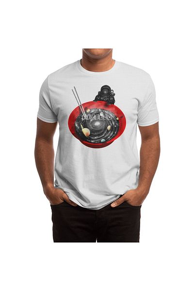 Fizello Λευκό μπλουζάκι Unisex με σχέδιο Cosmic Ramen