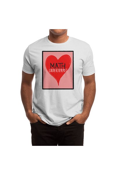 Fizello Ανδρικό και γυναικείο λευκό μπλουζάκι Unisex - Math Is Love
