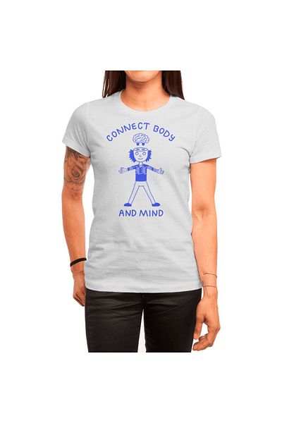Fizello Λευκό μπλουζάκι Unisex - Connect, ανδρικό και γυναικείο μπλουζάκι