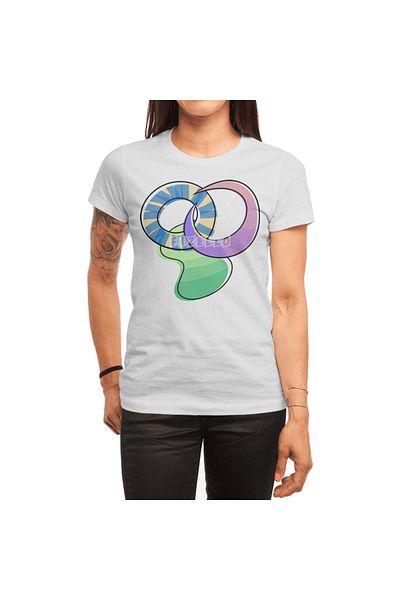 Fizello Ανδρικό και γυναικείο λευκό μπλουζάκι - Random Colorful Shapes Design