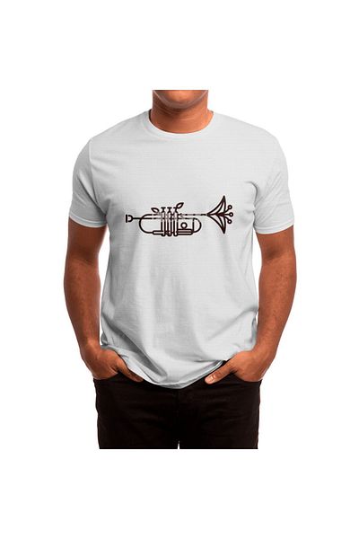 Fizello Tricou alb unisex pentru bărbați și femei - Sunet natural