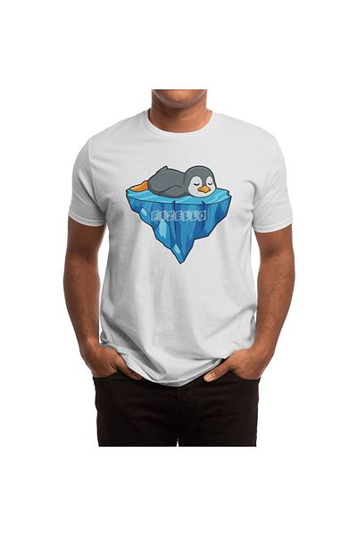 Fizello Penguin On Ice Floe - Unisex Λευκό T-Shirt