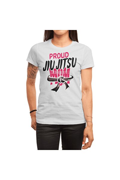 Fizello Джиу-джитсу «Горда мама» Bjj унісекс біла футболка для бойових мистецтв