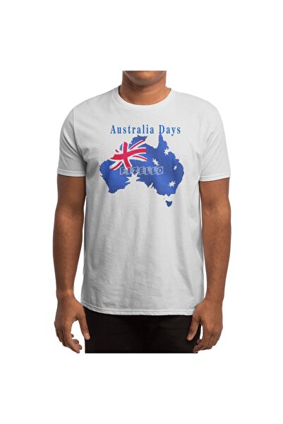 Fizello 26 січня 2018 Дні Австралії - Чоловічий та жіночий білий унісекс футболка