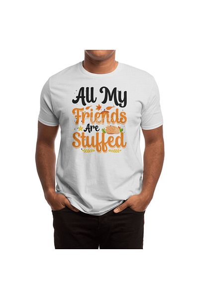 Fizello Λευκό μπλουζάκι Unisex για άνδρες και γυναίκες - All My Friends Are Stuffed