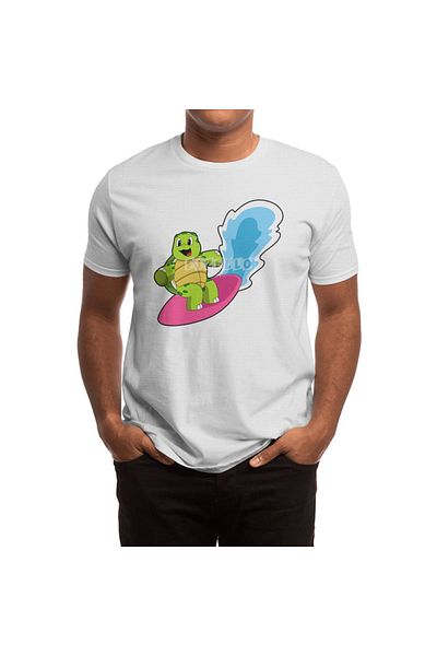 Fizello Turtle Surfer Boy - Εβδομάδα Surfboard, Unisex Λευκό T-shirt