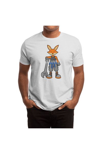 Fizello Fox - Mechanic with Spanner Design Tricou alb unisex
