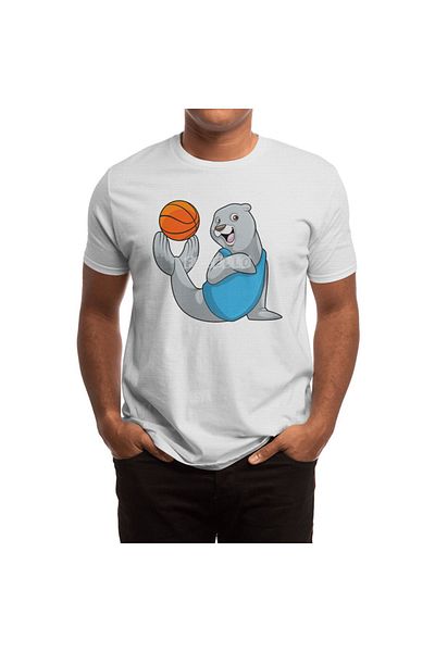Fizello Sigiliu sport baschet - Tricou alb unisex pentru bărbați, femei