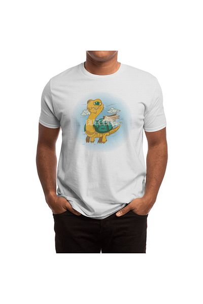 Fizello Tricou alb unisex pentru bărbați și femei - Flight Of The Turtle