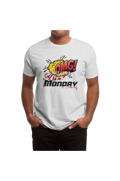 Fizello Omg τρέξιμο! Δευτέρα έρχεται - Unisex Λευκό T-Shirt