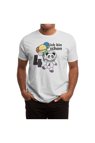 Fizello 4. Tricou alb unisex Age Panda Space Planet