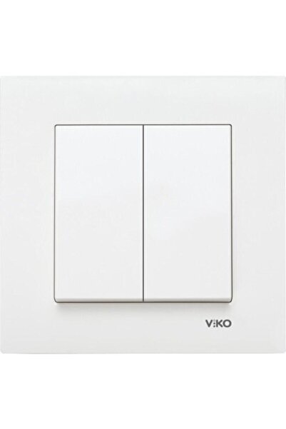 VİKO Viiko Karre Beyaz Beyaz Renk Komütatör - Çerçeveli