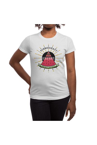 Fizello Λευκό μπλουζάκι Summerinaty Secret Society Unisex - Ανδρικό και γυναικείο μπλουζάκι