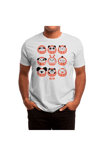 Fizello Λευκό μπλουζάκι Unisex Darumanimals