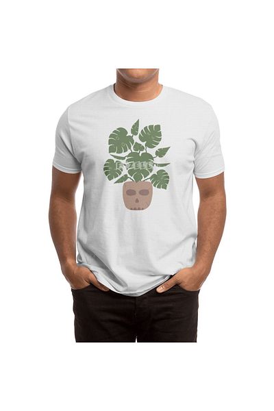 Fizello Unisex Λευκό T-Shirt Monstera - Ανδρικά και Γυναικεία