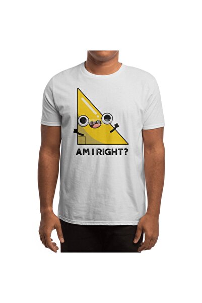 Fizello Am I Right Cute Geometry Math Pun - Unisex Λευκό T-shirt