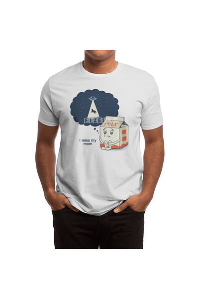 Fizello Λευκό μπλουζάκι Unisex για άνδρες και γυναίκες - "I Miss My Mom"