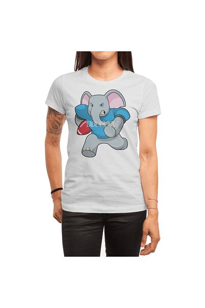 Fizello Elephant Football With Equipment Unisex Λευκό T-Shirt