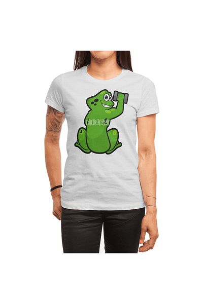 Fizello Μπλουζάκι Dumbbell Frog Bodybuilding για άνδρες και γυναίκες - Unisex Λευκό