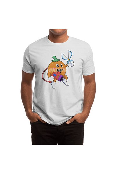Fizello Men's and Women's T-Shirt - We Are Orange, Scissors & Hair Dryer Design, Unisex White T-Shirt