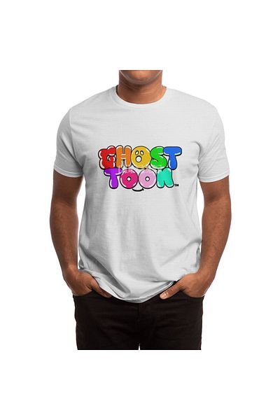 Fizello Ghosttoon ™   Λογότυπο σειράς - Colorful Bubble Graffiti Unisex Λευκό T-Shirt