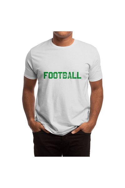 Fizello Men's and Women's Unisex White Football T-Shirt