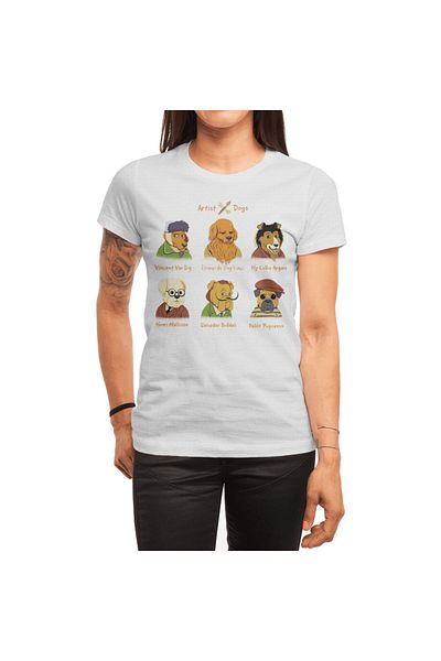 Fizello Λευκό μπλουζάκι Artist Dogs Unisex