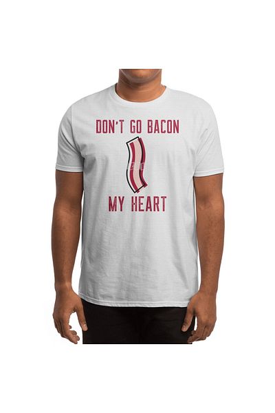 Fizello Bacon Is My Valentine - Ανδρικό και γυναικείο λευκό μπλουζάκι Unisex