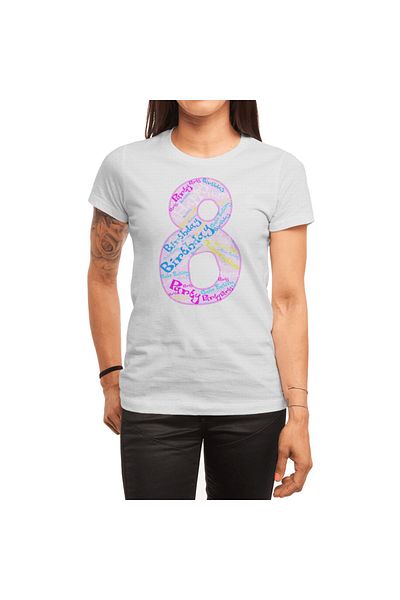 Fizello Tricou alb pentru bărbați și femei - Tricou unisex Creative Number 8