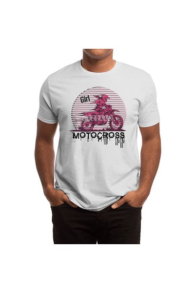 Fizello Motocross Enduro Women's Motorcycle T-Shirt - Unisex White, Men and Women T-Shirt