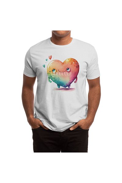 Fizello Ανδρικό και γυναικείο Unisex Λευκό T-Shirt - Σχέδιο Olive