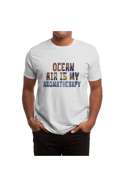 Fizello Tricou alb unisex Ocean Air Aromatherapy