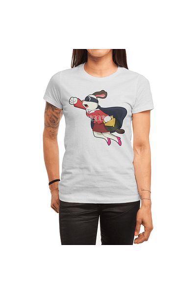 Fizello Superhero Dog - Λευκό μπλουζάκι για άνδρες και γυναίκες, Unisex