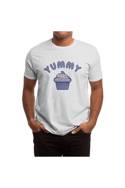 Fizello Tricou cu model Sweet Cupcake Colorful Cookie Muffin pentru bărbați și femei Tricou alb unisex