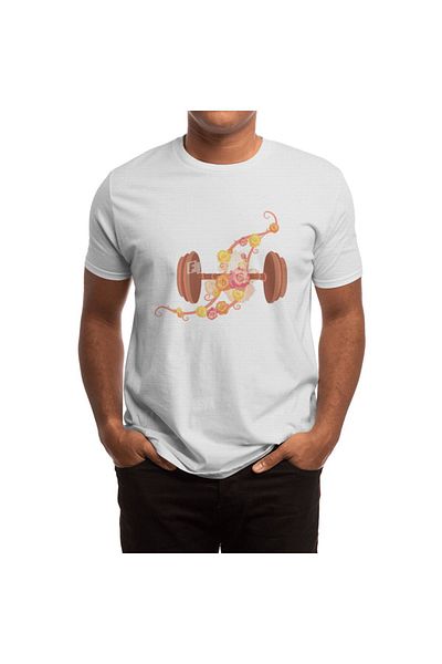 Fizello Top de gimnastică alb unisex - Tricou pentru bărbați și femei