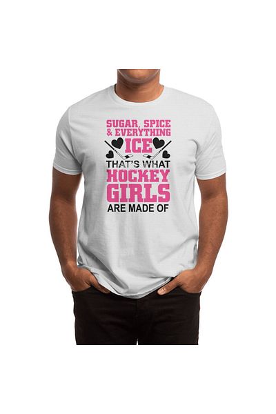 Fizello Hockey Girl - Tricou alb unisex