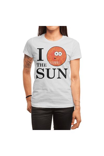 Fizello Tricou unisex I Heart The Sun alb pentru bărbați și femei