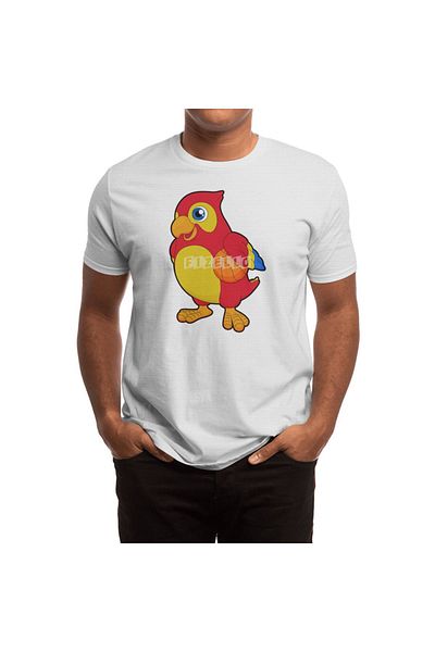 Fizello Λευκό μπλουζάκι Parrot Basketball Sports Unisex