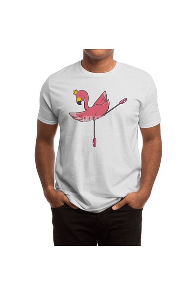 Fizello Λευκό μπλουζάκι Flamingo Ballerina Crown Unisex
