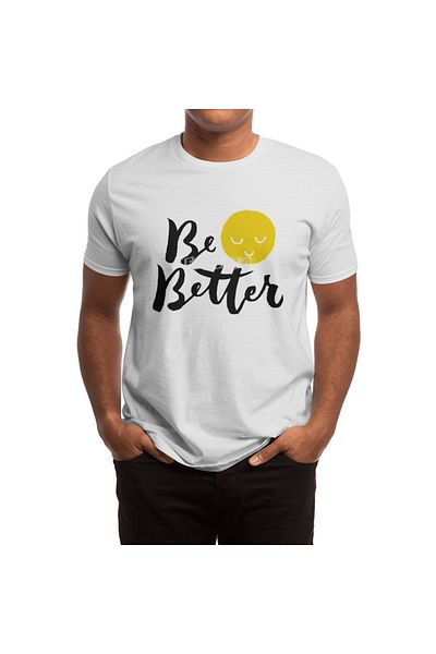 Fizello Be Better - Unisex Λευκό T-Shirt, Brush Lettering Design