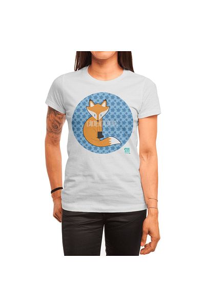 Fizello Fox And Tea_ Flower Power Unisex Λευκό T-shirt - Ανδρικό και γυναικείο T-shirt