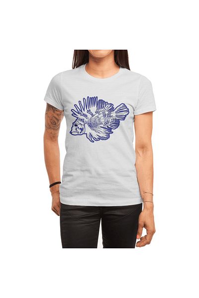 Fizello Lionfish για άνδρες και γυναίκες - Λευκό μπλουζάκι Unisex