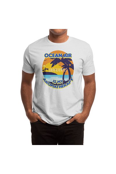 Fizello Λευκό μπλουζάκι Ocean Air Aromatherapy Unisex
