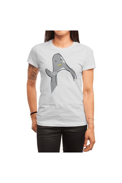Fizello Sir Penguin Waves A Lot - Tricou alb unisex