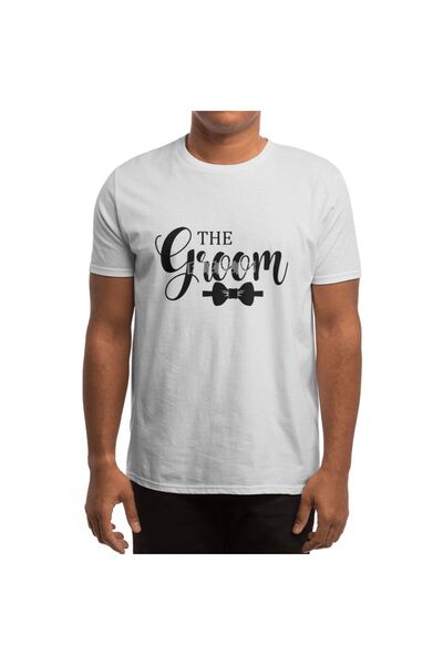 Fizello Men's and Women's White Unisex T-Shirt - the Groom