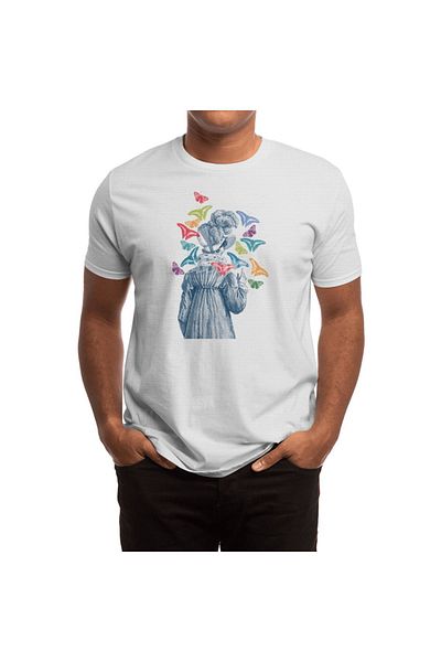 Fizello Μπλουζάκι Madame Butterfly White Unisex - Μπλουζάκι για άνδρες και γυναίκες