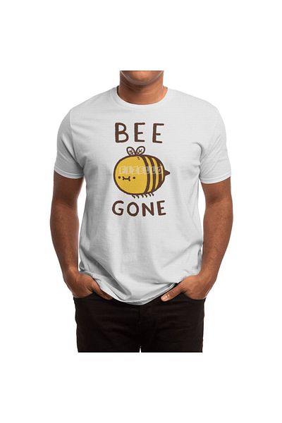 Fizello Ανδρικό και γυναικείο λευκό μπλουζάκι - Bee Gone Unisex T-shirt