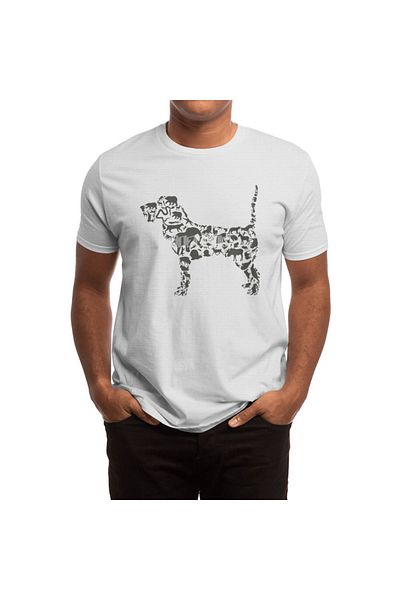 Fizello Tricou alb unisex - Tricou cu model animal câine