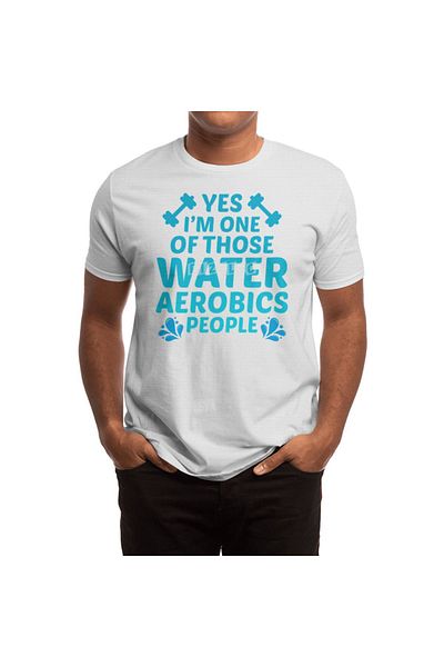 Fizello Μπλουζάκι Aqua Aerobics για άνδρες και γυναίκες - Unisex Λευκό T-shirt
