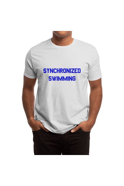 Fizello Λευκό μπλουζάκι Unisex - Synchronized Swimming, Ανδρικό και Γυναικείο T-shirt
